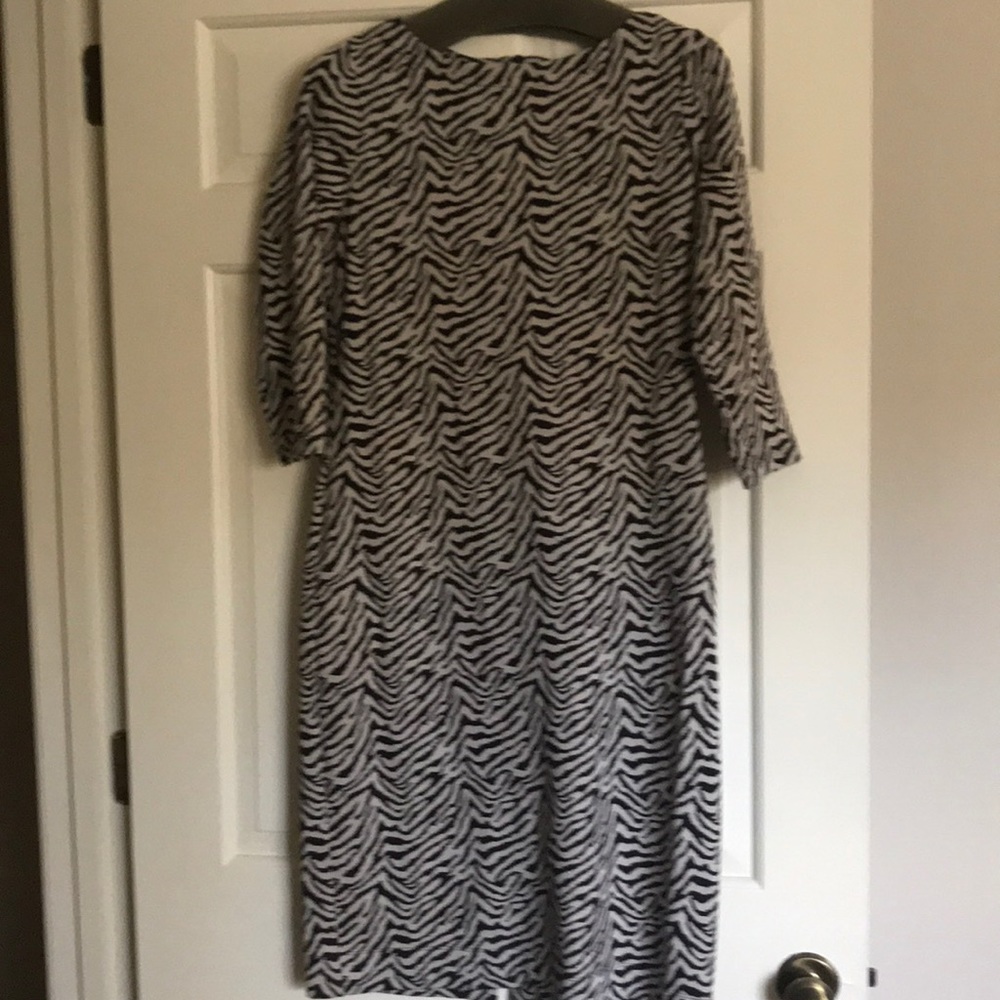 Doncaster animal print knit dress